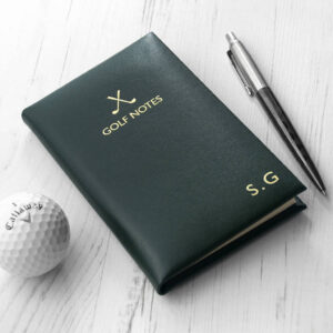 Personalised Leather Golf Notebook - main product image
