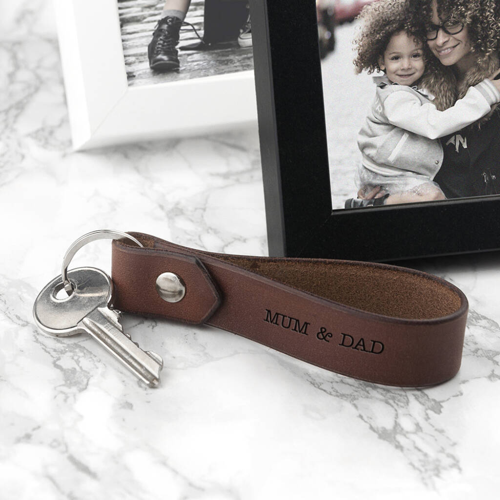 Personalised Leather Loop Keyring - main product image