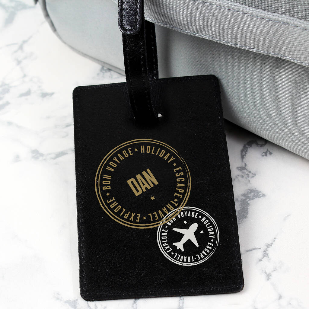 Personalised Leather Luggage Tag - main product image