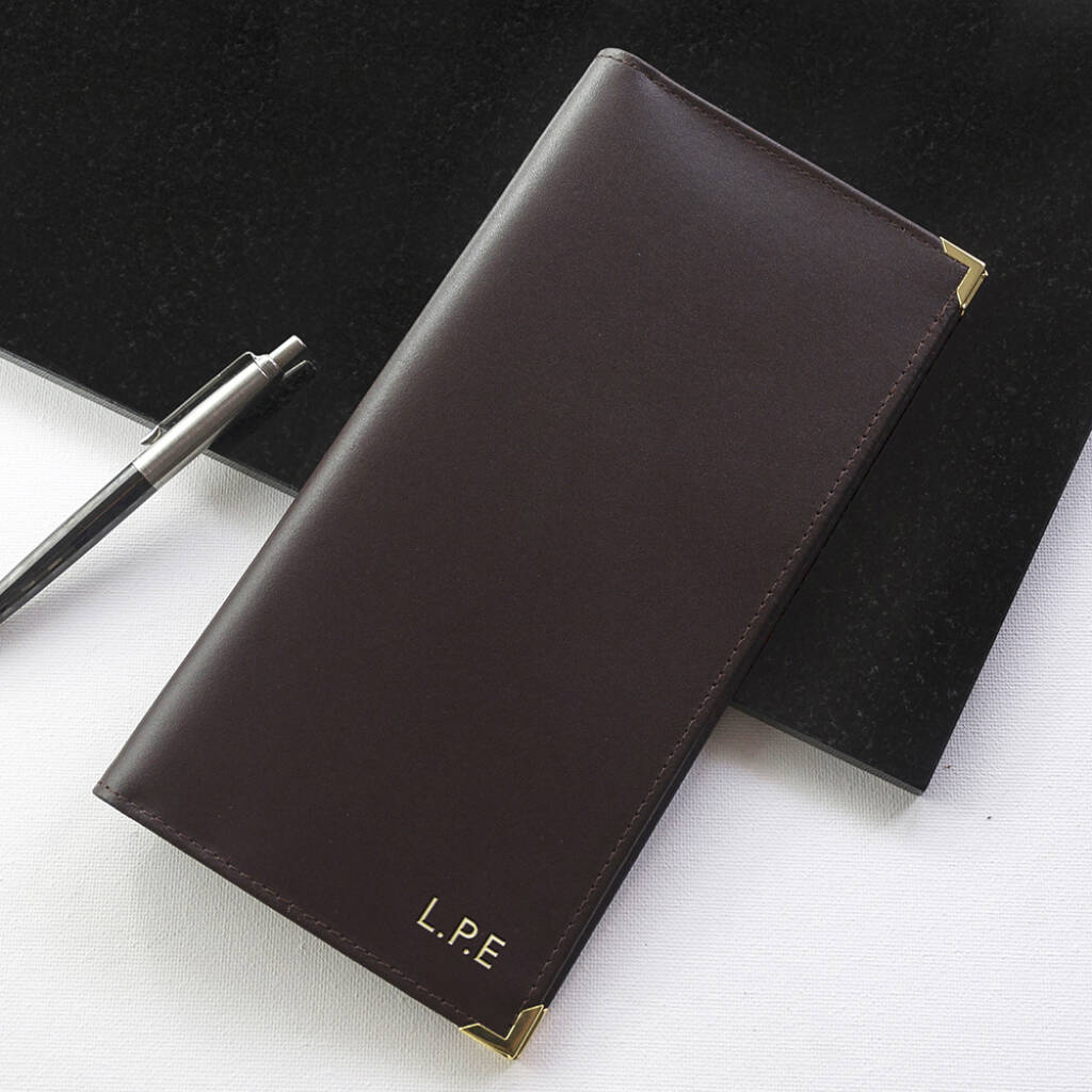 Personalised Luxury Leather Travel Wallet - main product image