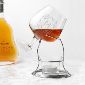 Personalised Luxury Monogram Brandy Warmer Set - main product image