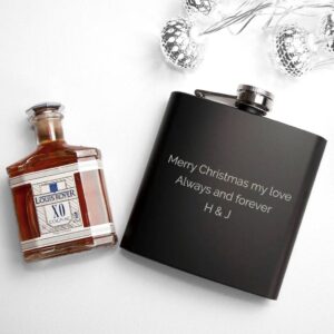 Personalised Merry Christmas Hip Flask - main product image