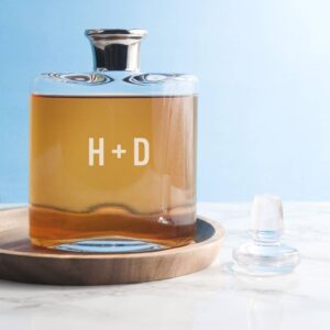 Personalised Monogrammed Platinum Necked Decanter - main product image