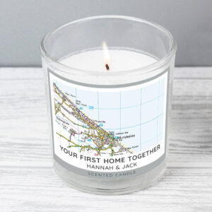 Personalised New Home Map Candle - main product image