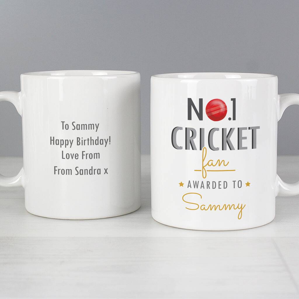 Personalised No.1 Cricket Fan Mug - main product image