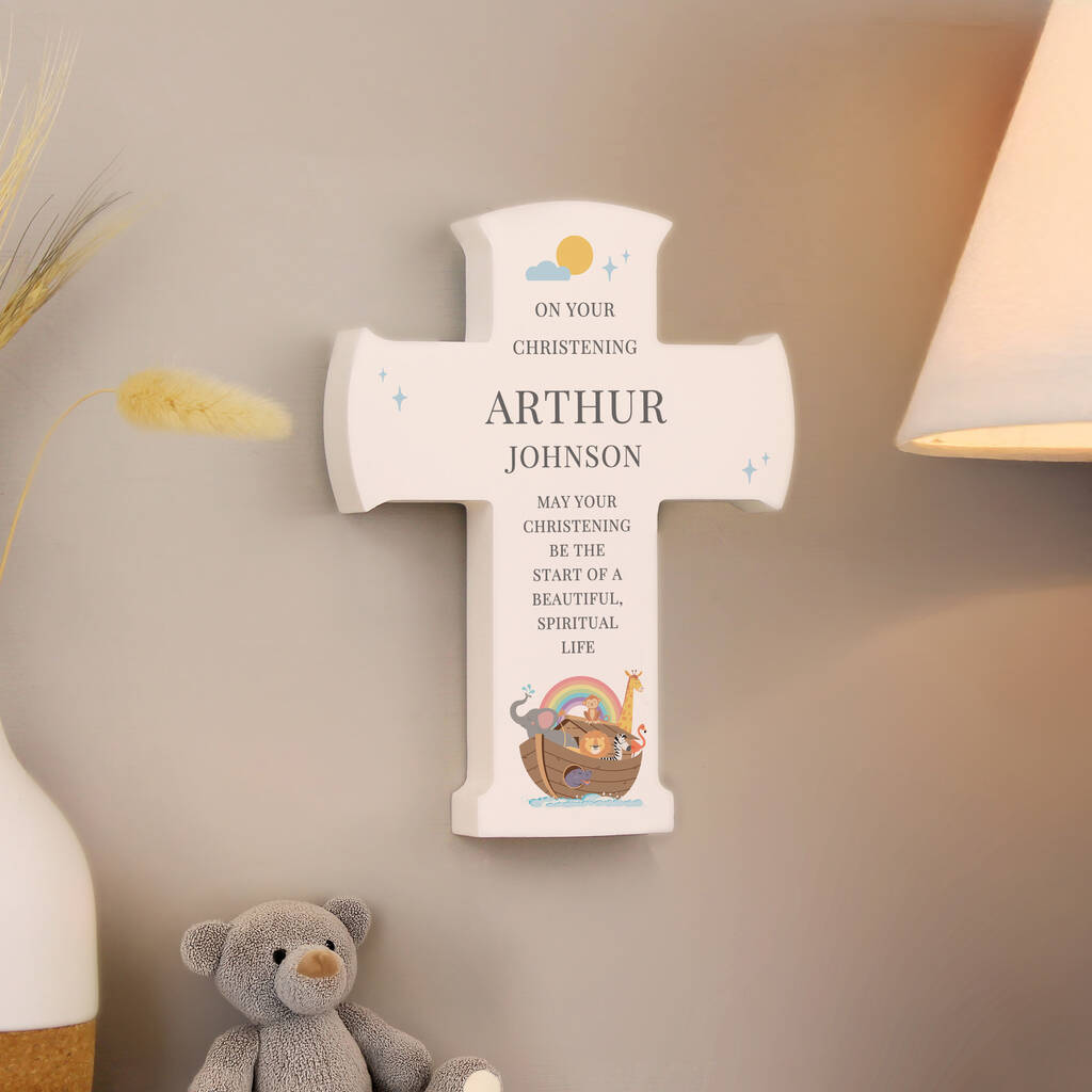 Personalised Noah's Ark Christening Gift - detail view