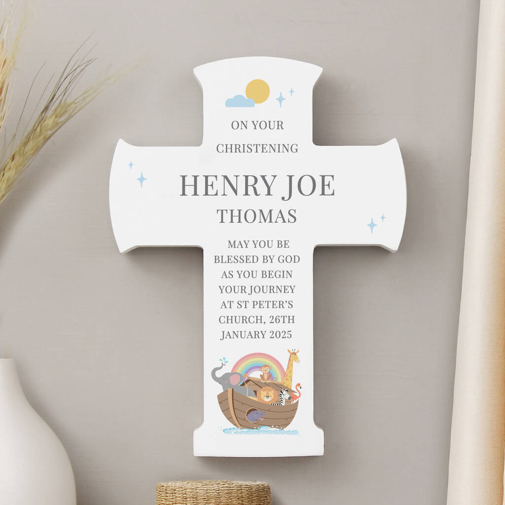 Personalised Noah's Ark Christening Gift - lifestyle shot