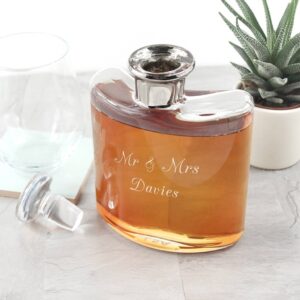 Personalised Platinum Necked Wedding Decanter - main product image