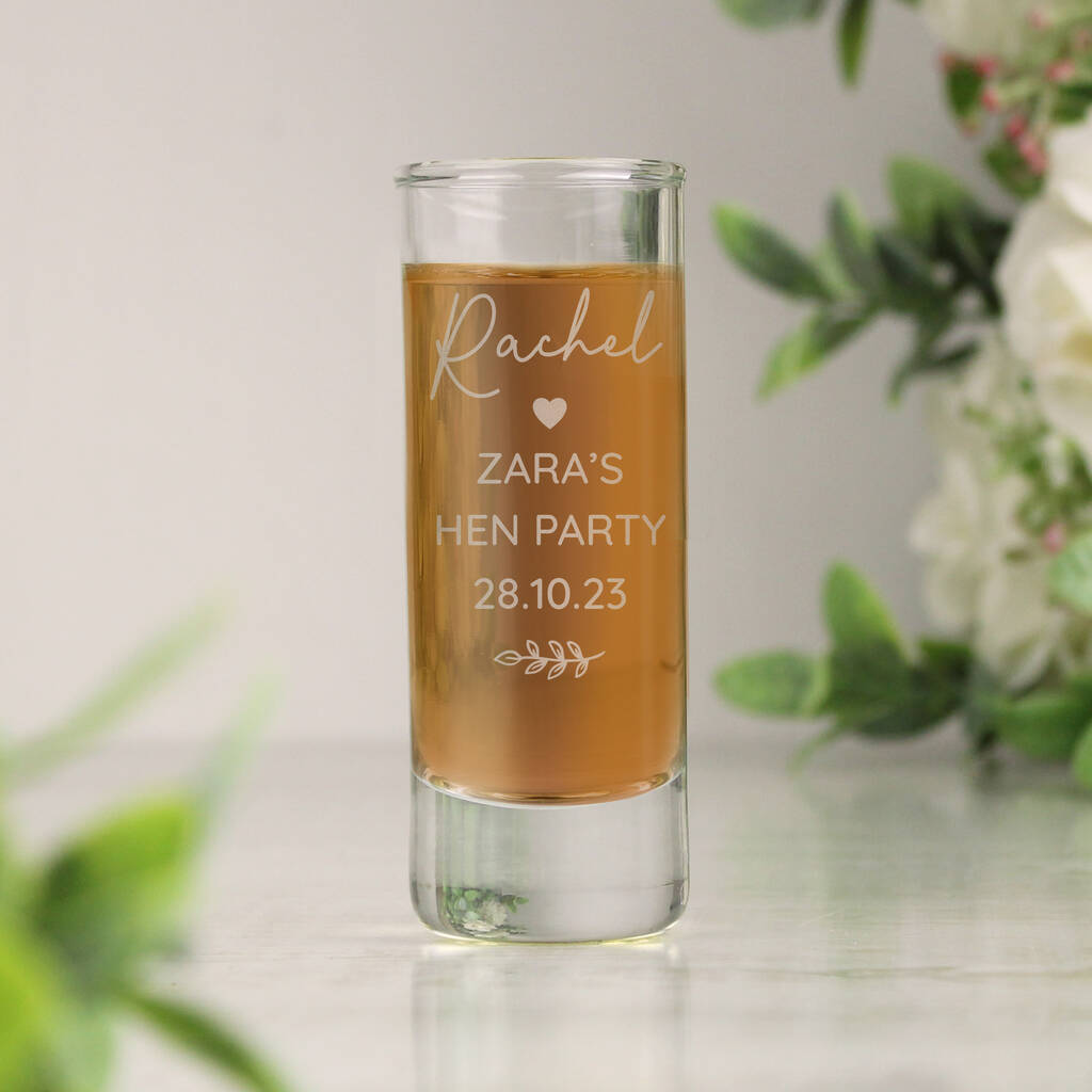 Personalised Shot Glass - product in use