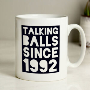 Personalised 'Talking Balls' Since Mug - main product image