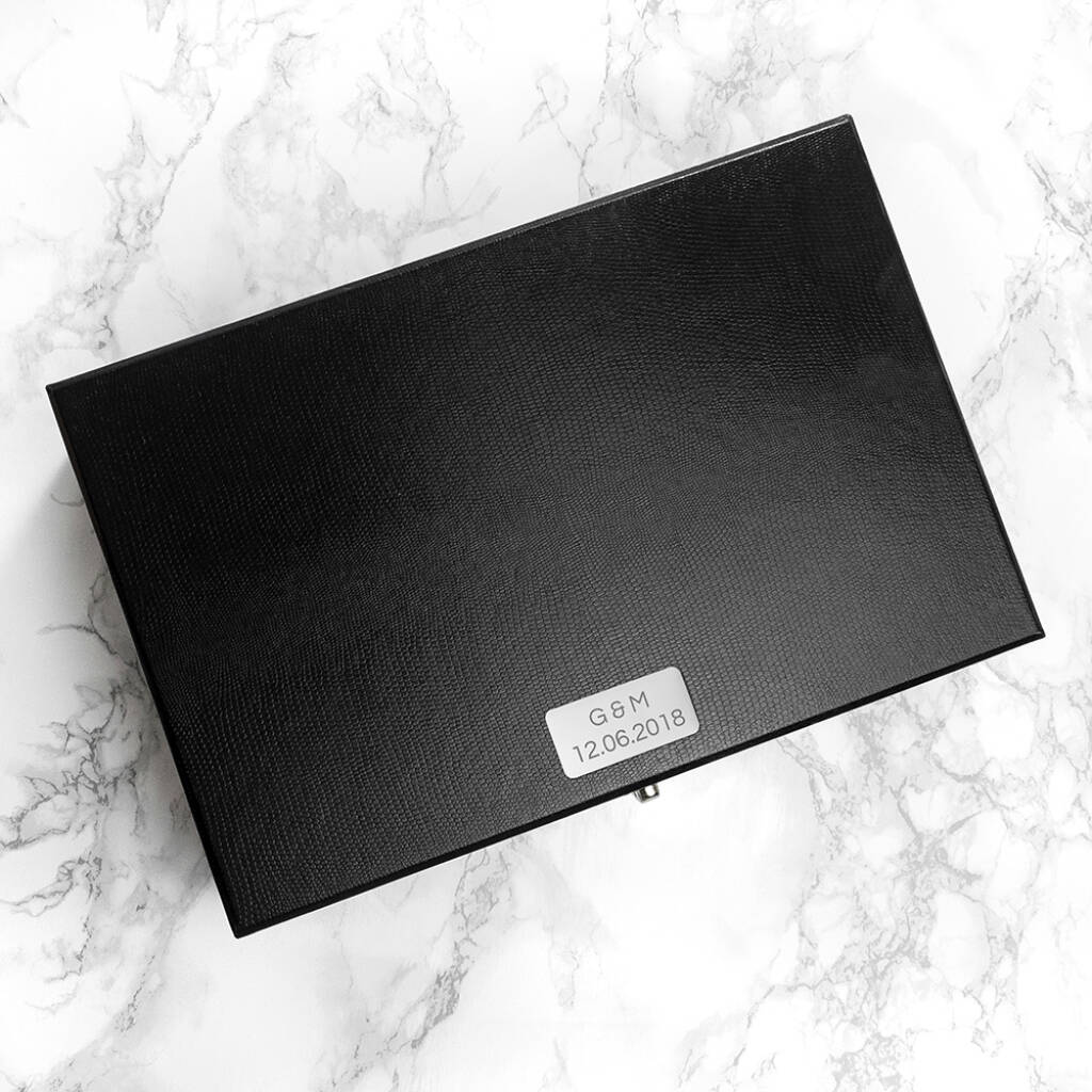 Personalised Watch And Cufflinks Box - detail view