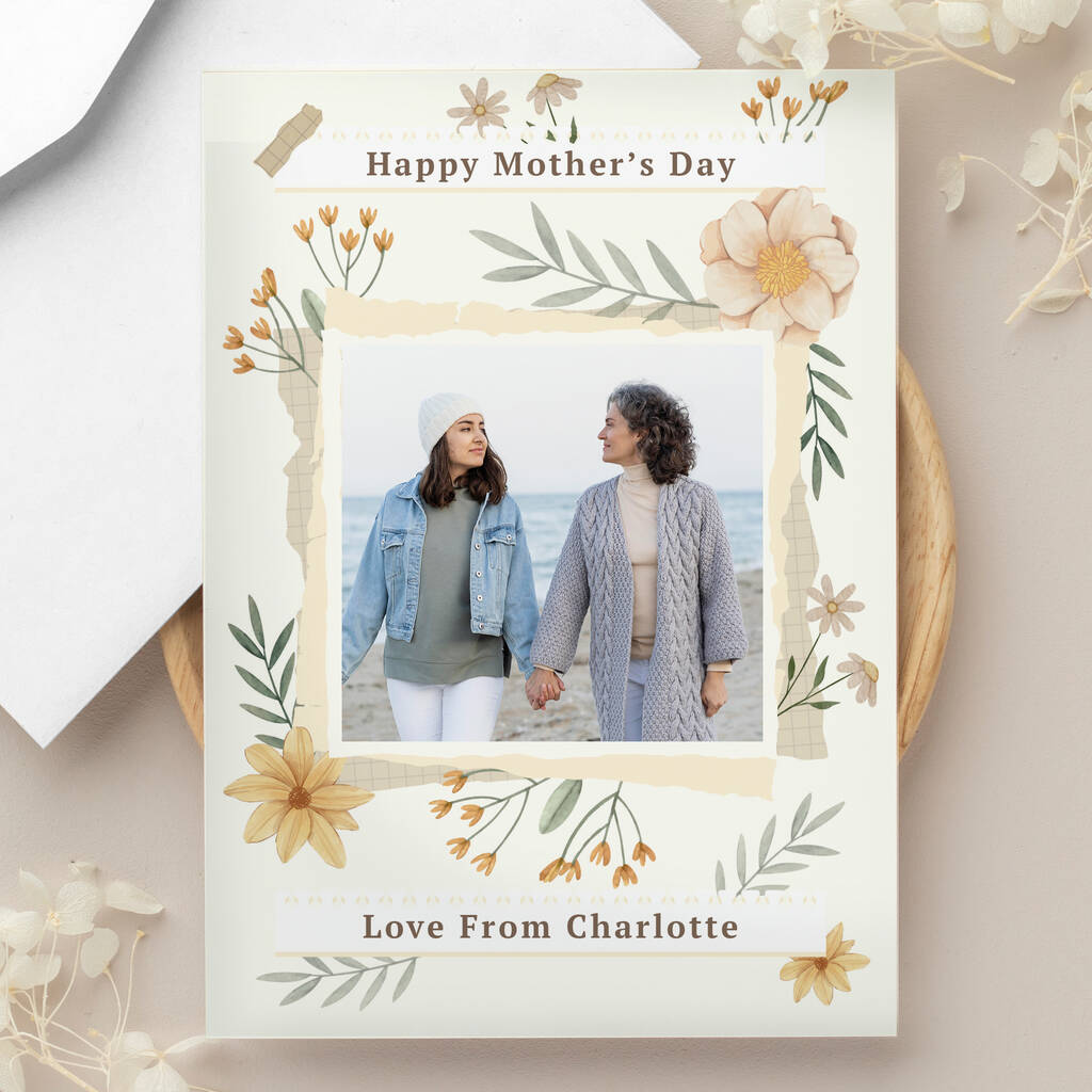 Personalised Wild Flowers Photo Card - main product image