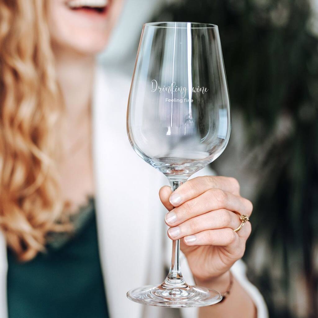 Personalised Wine Glass - detail view