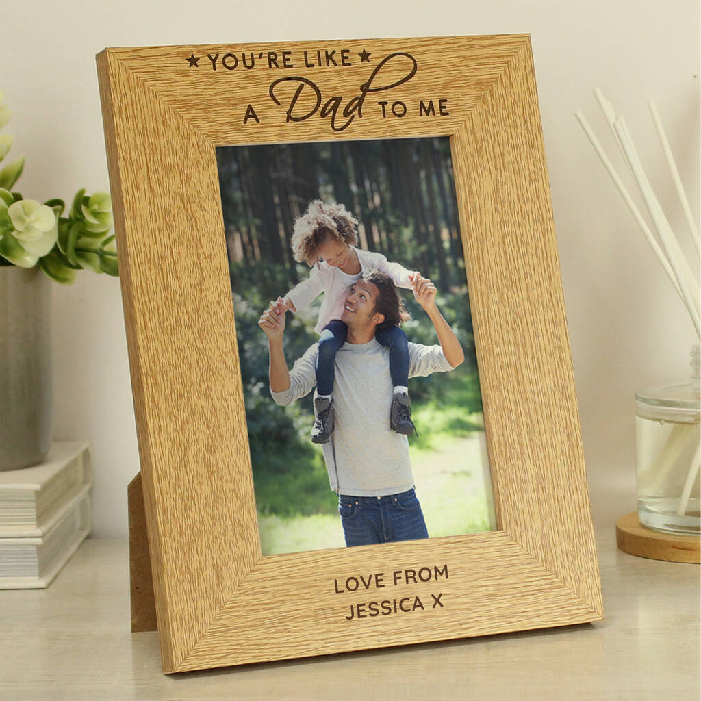 Personalised 'You're Like A Dad To Me' Photo Frame - detail view