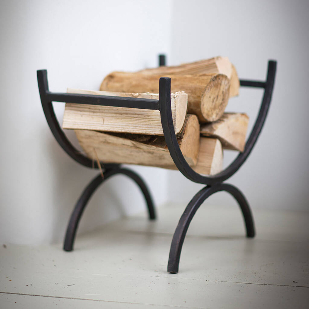 Wrought Iron Log Holder - alternative angle