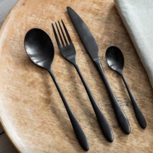 16 Piece Brass Finish Cutlery Set - alternative angle