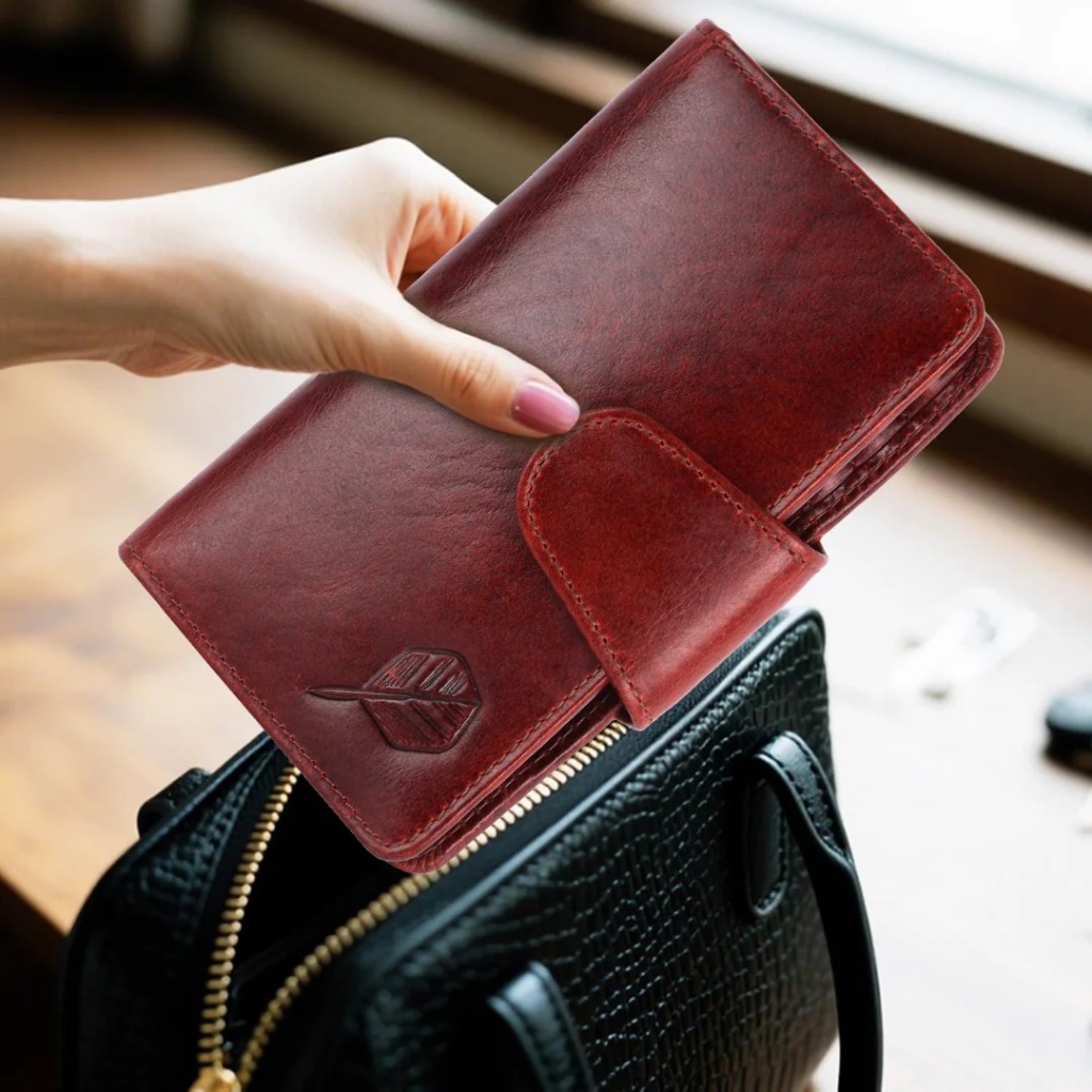 Buffalo Leather Darts Wallet - additional angle