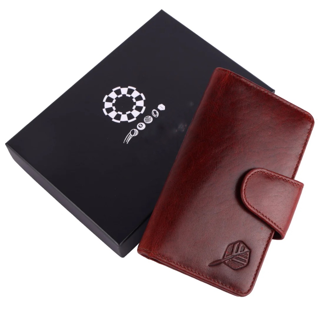 Buffalo Leather Darts Wallet - close-up detail