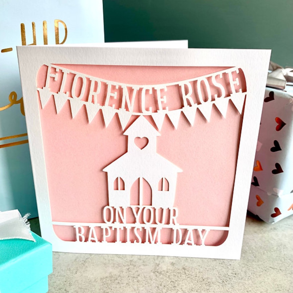 Personalised Baptism Card - detail view