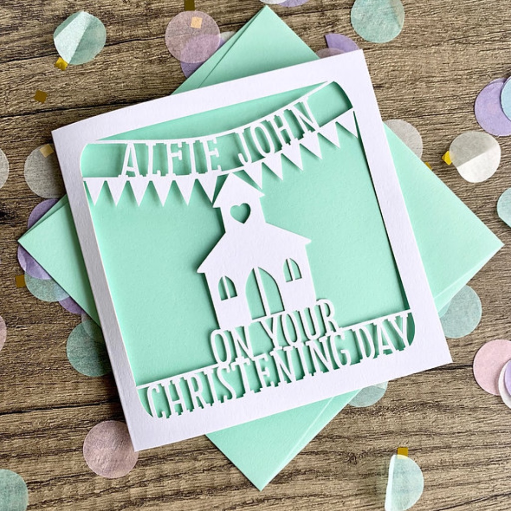 Personalised Christening Card - main product image