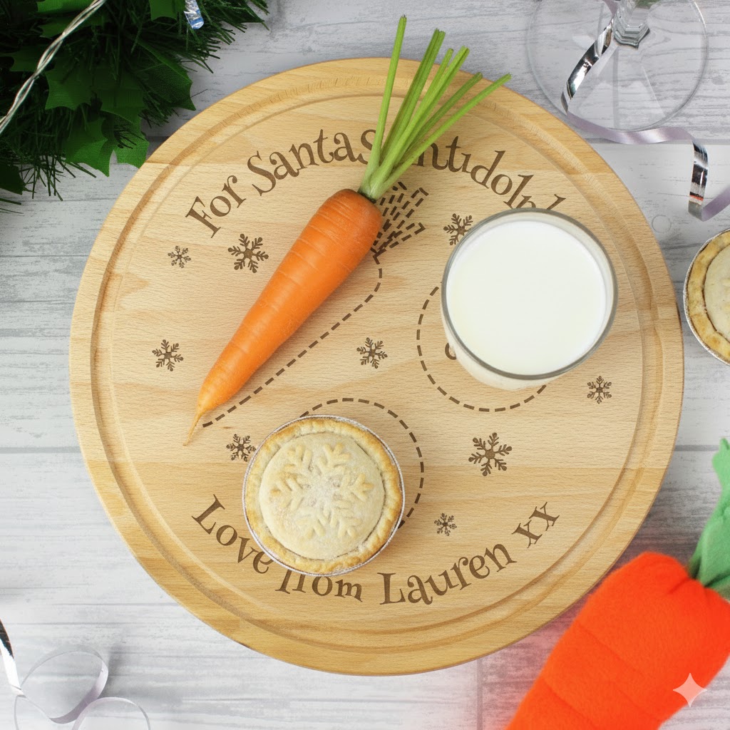 Personalised Christmas Eve Santa And Rudolph Board - main product image