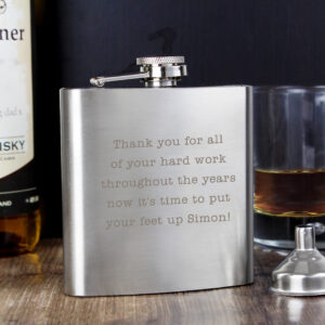 Personalised Retirement Hip Flask - main product image