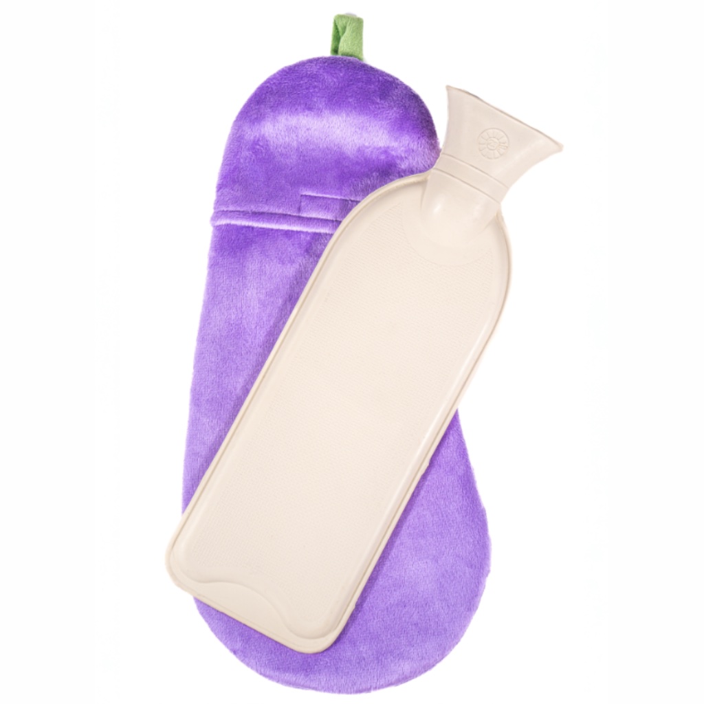 Aubergine Hot Water Bottle - lifestyle shot
