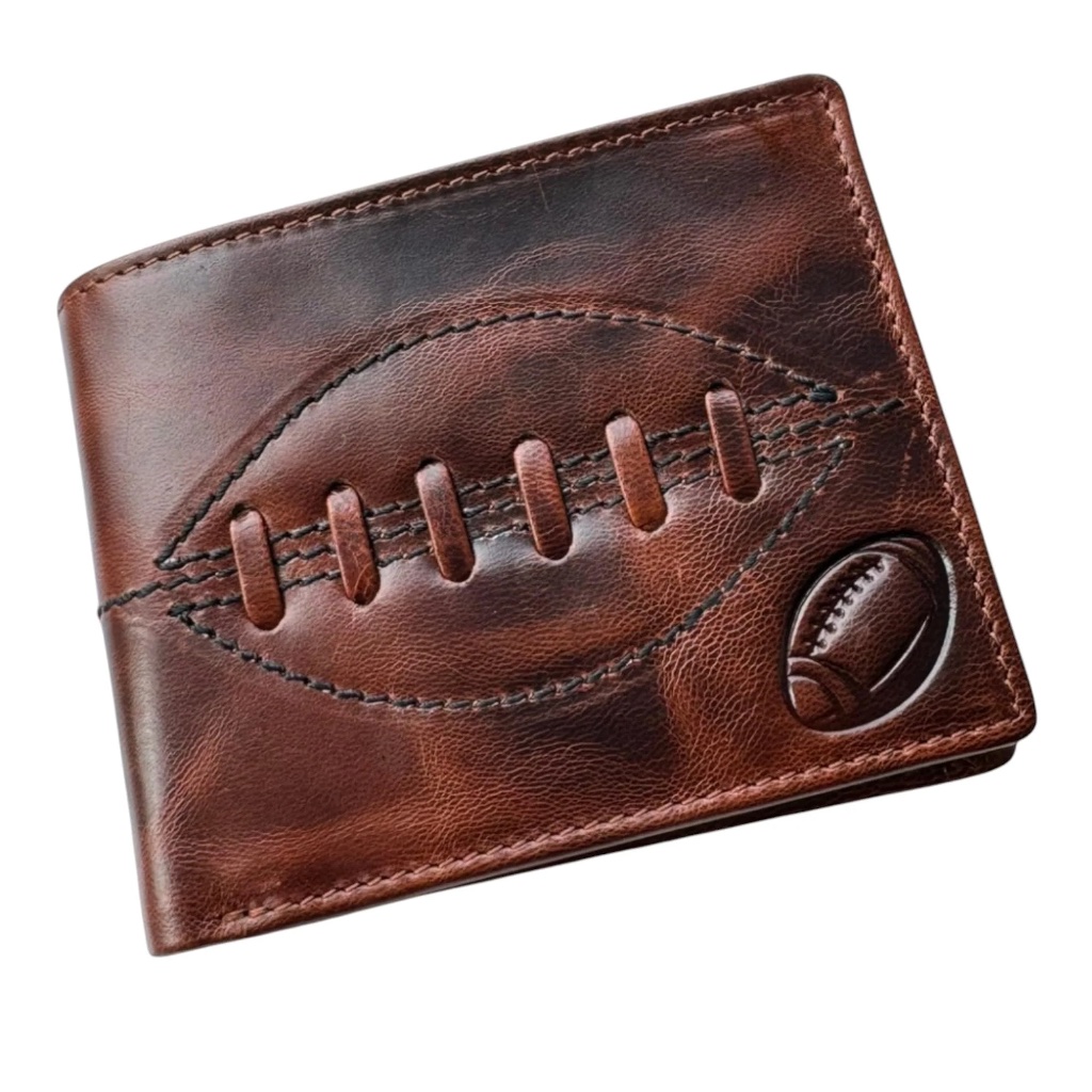 Leather Rugby Wallet With RFID - product in use