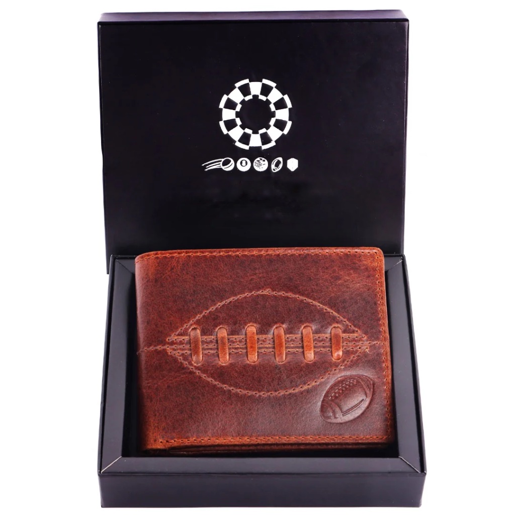 Leather Rugby Wallet With RFID - packaging view