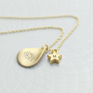 Personalised Diwali Petal Lotus Necklace - main product image