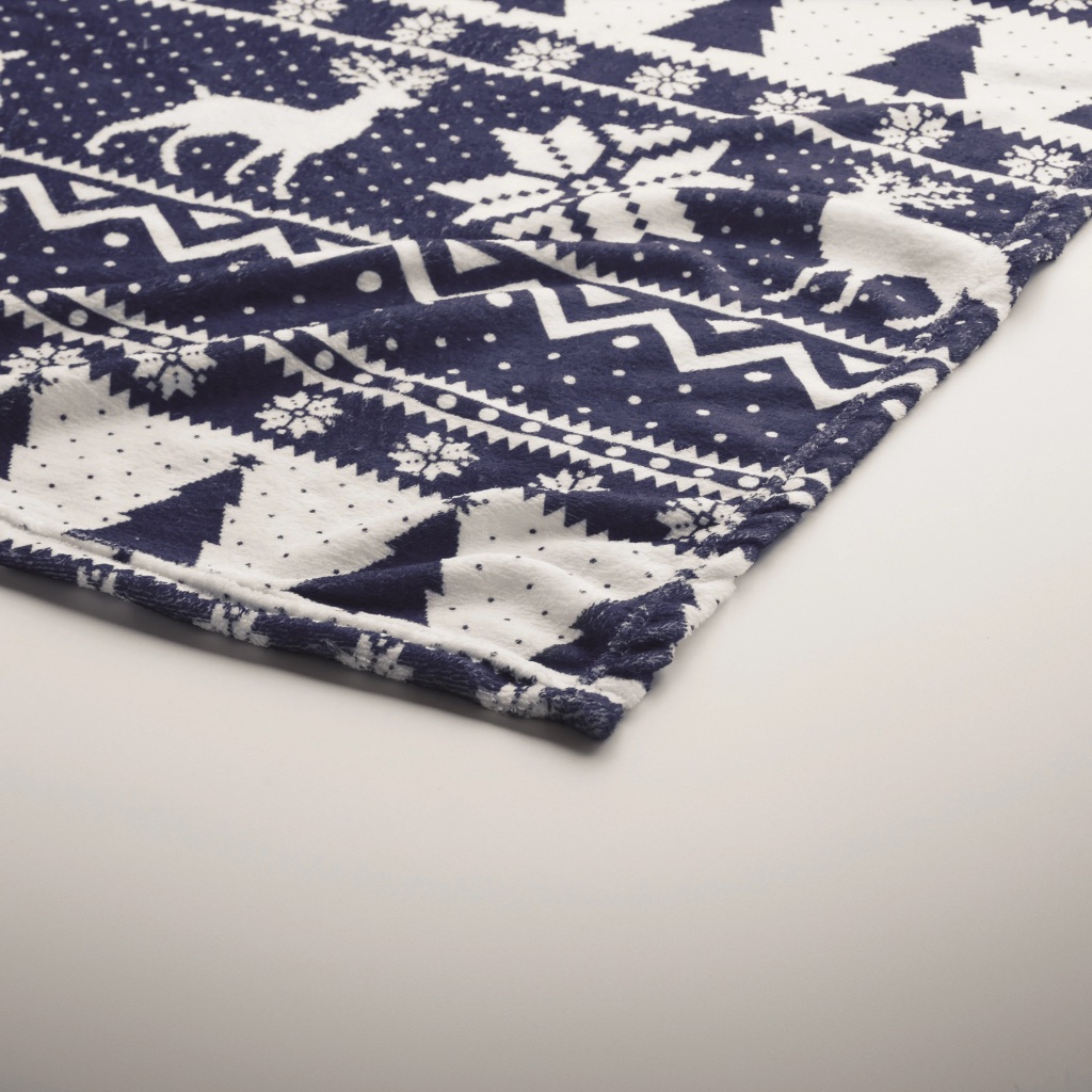 Personalised Festive Fleece Blanket - detail view