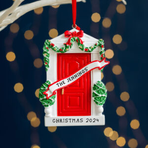 Personalised Home Red Door Christmas Decoration - main product image