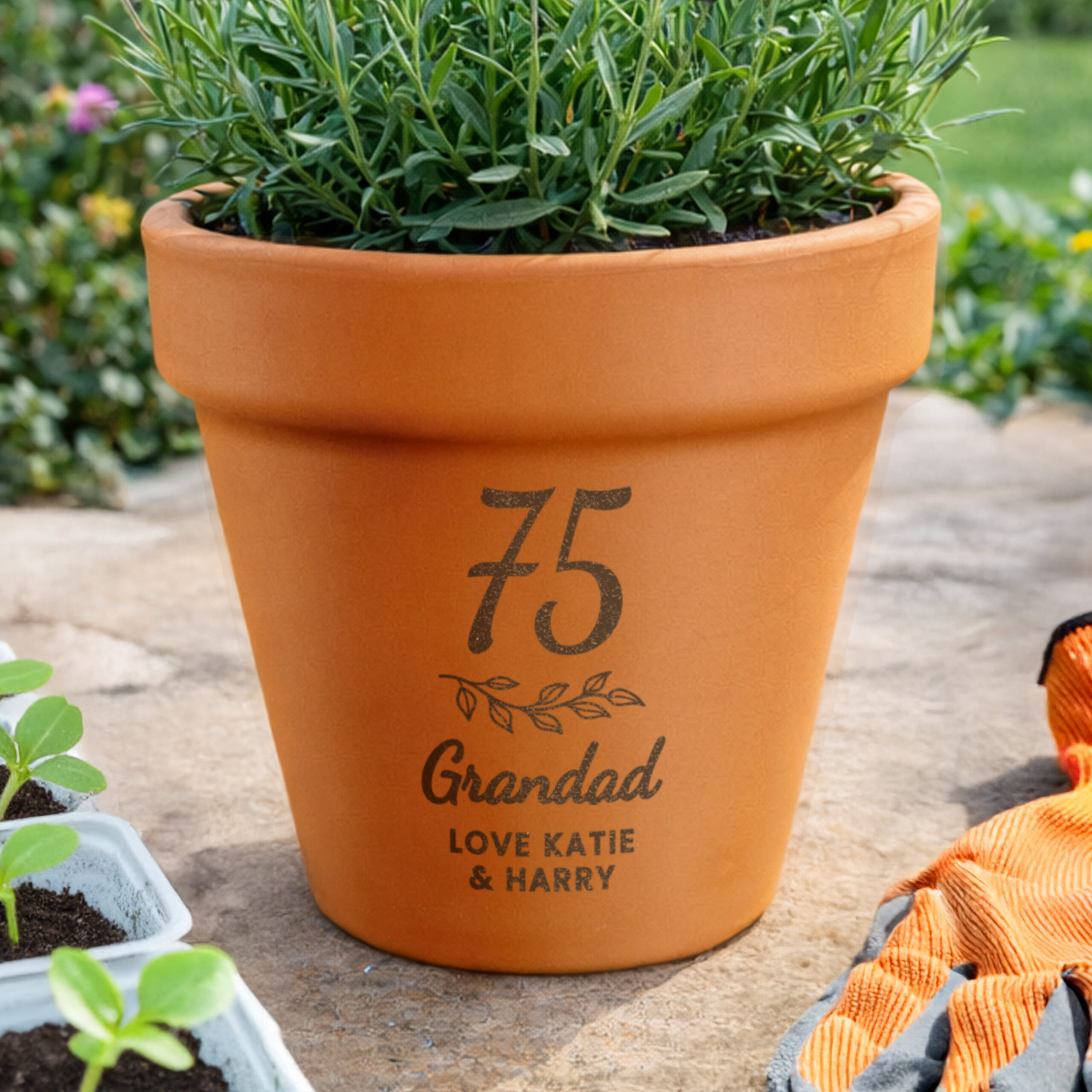 Personalised Big Age Terracotta Plant Pot - Image 2