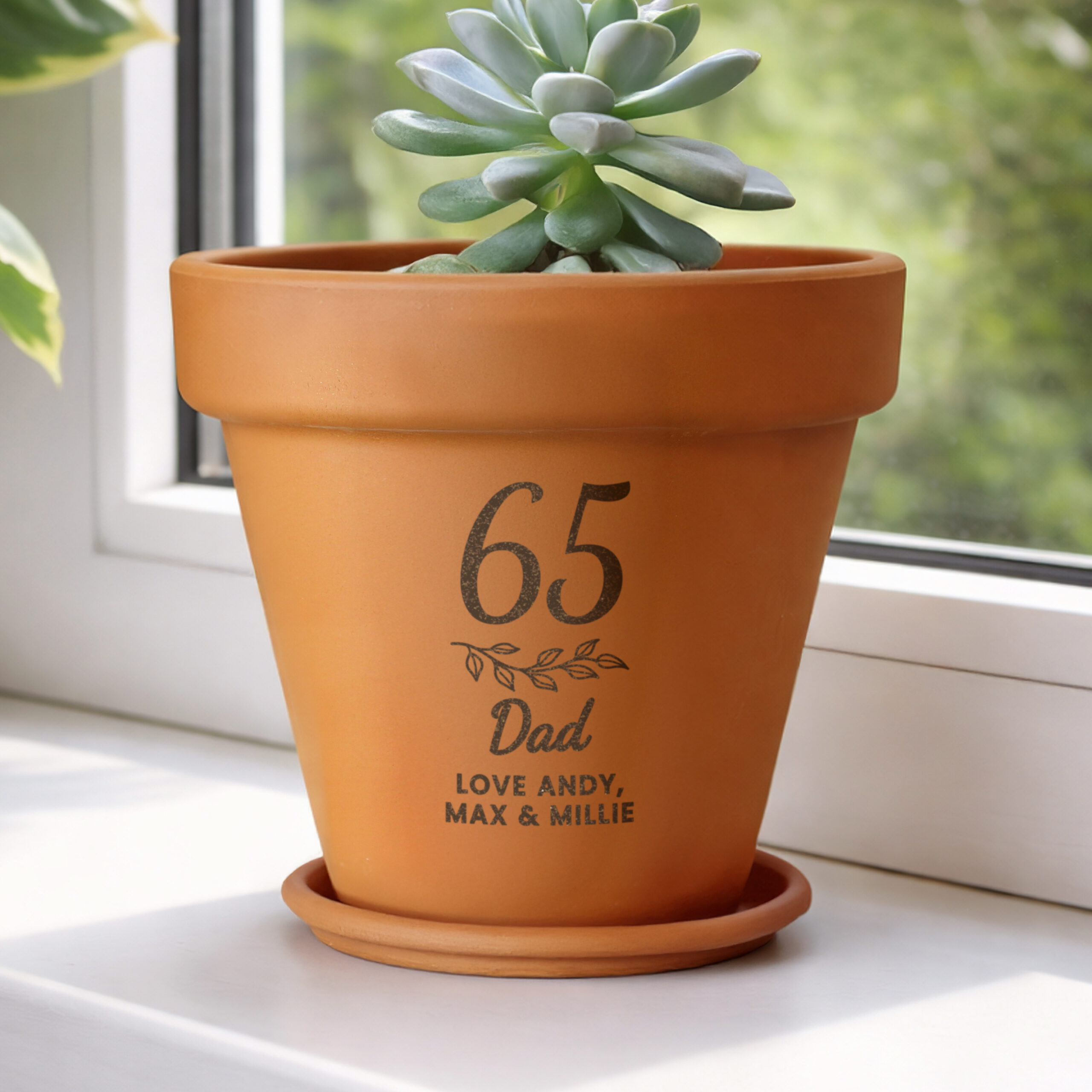 Personalised Big Age Terracotta Plant Pot - Image 3
