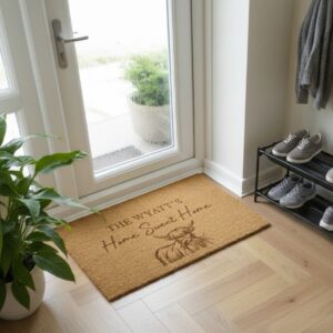 Personalised Highland Cow Doormat