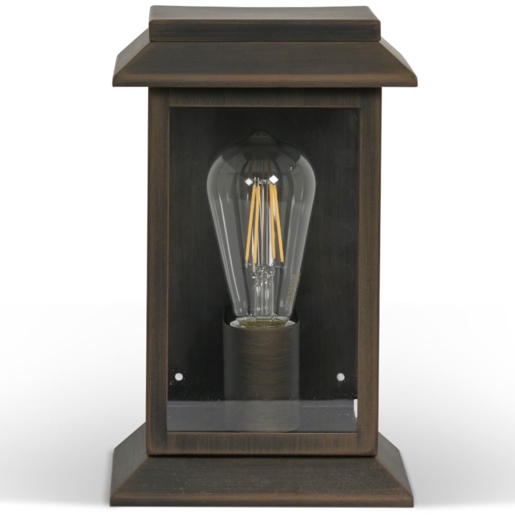Antique Bronze Steel Lantern Wall Light - Image 3
