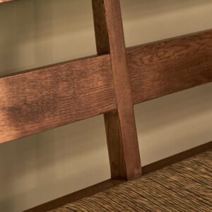 Dark Oak Woven Seagrass Bench - Thumbnail 4