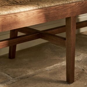 Dark Oak Woven Seagrass Bench - Thumbnail 6