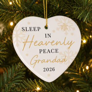 Personalised Heavenly Peace Ceramic Heart Decoration - Thumbnail 2