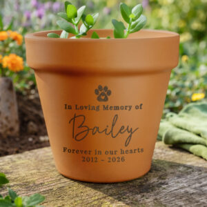Personalised Pet Memorial Terracotta Plant Pot - Thumbnail 3
